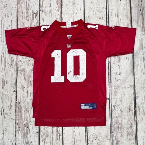 Boys Kids Eli Manning New York Giants NFL Football Red Sports Jersey - Picture 4 of 8